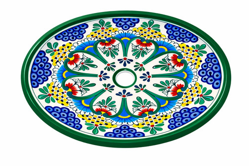 Talavera grape motif bathroom sink