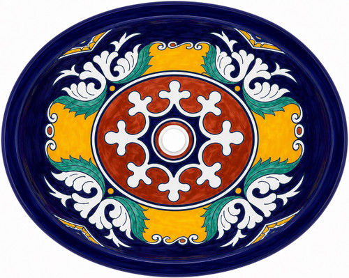 Colorful Mexican bathroom sink with handcrafted elegance