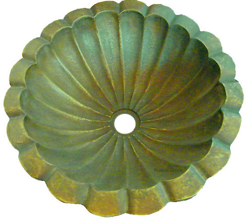 round bronze bath sink