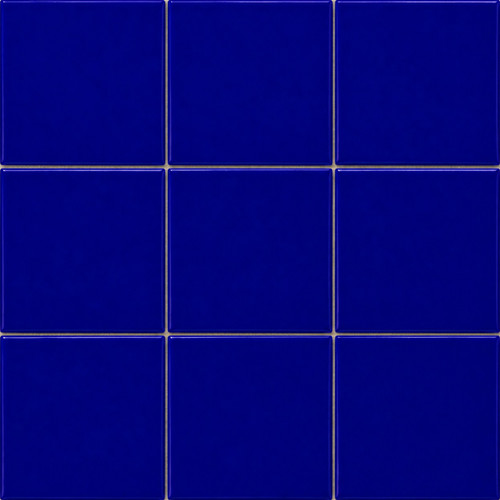 Mexican solid cobalt tiles for walls and backsplashes arranged in a classic 3x3 tile layout