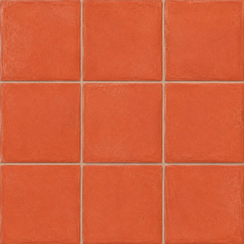 Mexican washed terra cotta talavera tiles for walls and backsplashes arranged in a 3x3 handcrafted tile installation