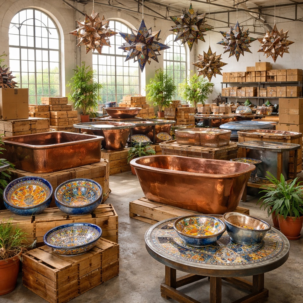 Rustica House warehouse with products on sale