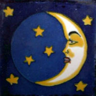Mexican ceramic talavera tile luna 4