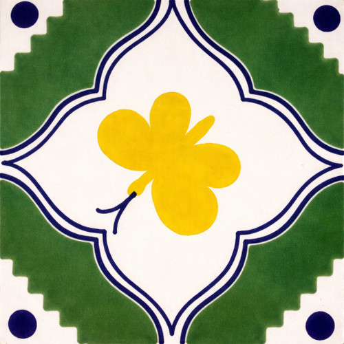Yellow Quatrefoil Talavera Tile Pattern