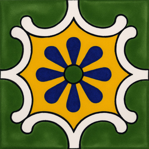 mexican-green-yellow-floral-