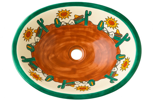 Mexican Campesino Cactus Bathroom Sink
