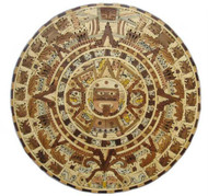 Small Wooden Aztec Calendar