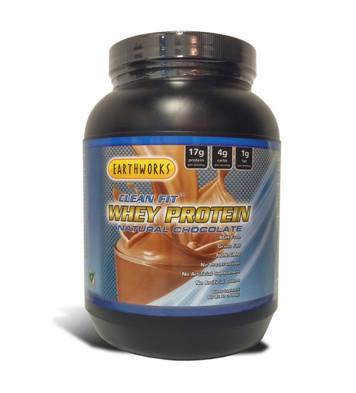 Dave Hawkins' EarthWorks EW Clean Fit Whey Protein - Chocolate 32 OZ PWD