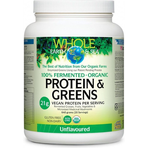 Whole Earth & Sea Fermented Protein & Greens Unflavored - 23.1 oz