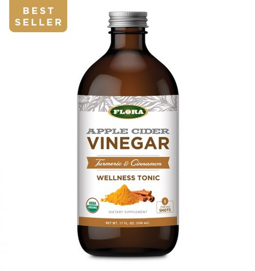 Flora Apple Cider Vinegar - Turmeric & Cinnamon 17 oz