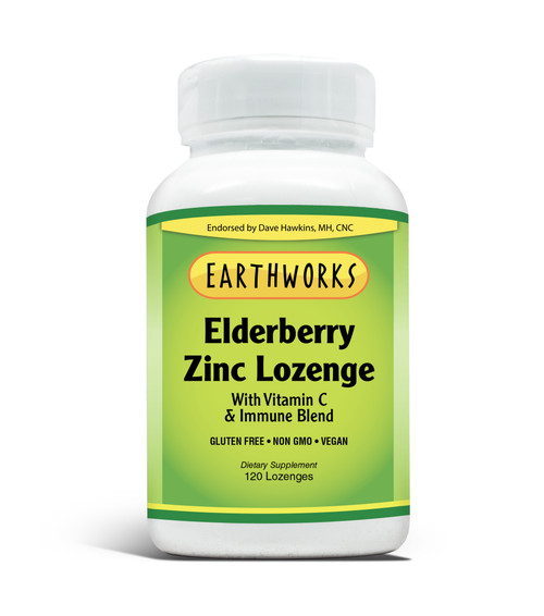 Elderberry Zinc Lozenge by Dave Hawkins' EarthWorks 120 loz