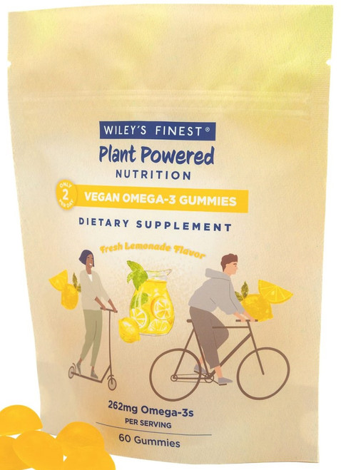 Wiley's Finest Vegan Omega-3 Gummies Lemonade 60 gummies