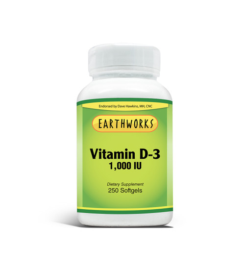 Vitamin D3 1000 iu 250 cap by Dave Hawkins' EarthWorks