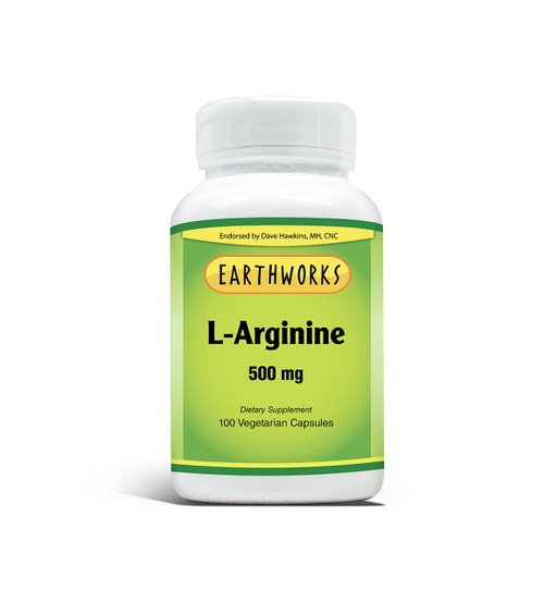 L-Arginine 500 mg 100 Cap by Dave Hawkins' EarthWorks