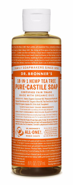 Dr. Bronner's Pure-Castile Liquid Soap - Tea Tree 8 fl oz