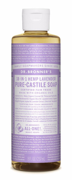 Dr. Bronner's Pure-Castile Liquid Soap - Lavender 8 fl oz