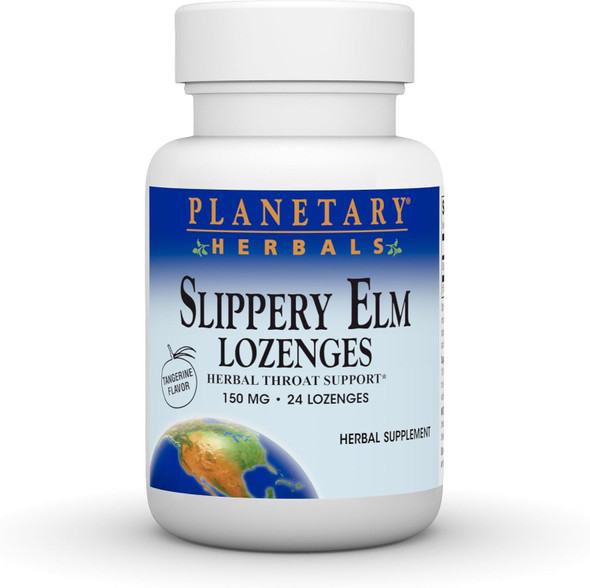 Planetary Herbals Slippery Elm - Tangerine 24 Lozenges