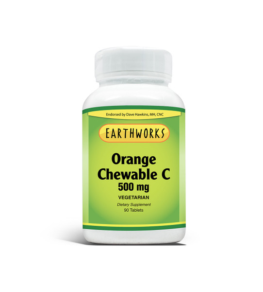 Dave Hawkins' EarthWorks PL Vitamin Chewable C-500 Orange 90 Tabs