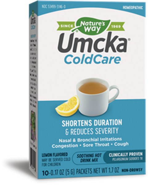 Nature's Way Umcka ColdCare Lemon Hot Drink 10 Packets