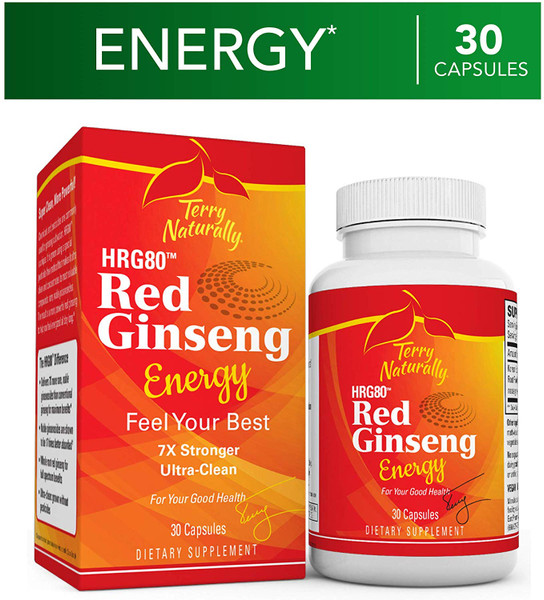 Terry Naturally Red Ginseng Energy 30 caps