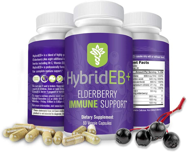 Hybrid Remedies HybridEB + Elderberry Immune Support 60 caps