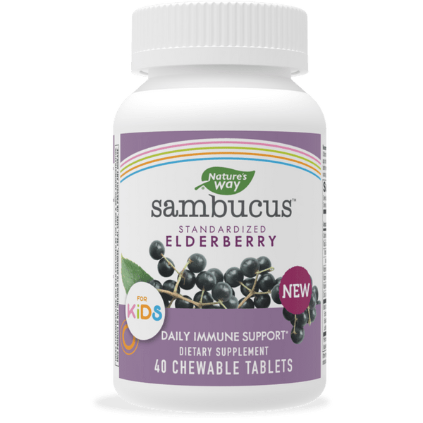 Nature's Way Elderberry Daily Immune Support 40 Chew Tabs