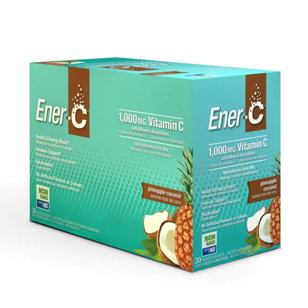 Ener-C 1,000 mg Vitamin C Pineapple Coconut 30 packets