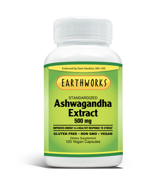 Ashwagandha Extract 500 mg 60 caps by Dave Hawkins' EarthWorks