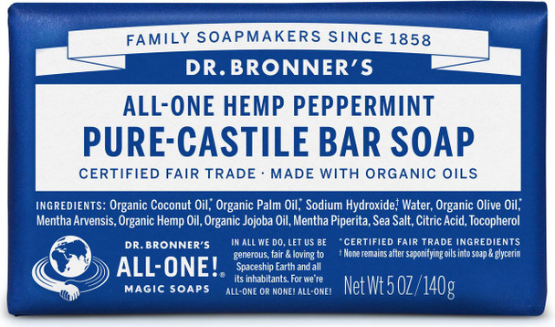 Dr. Bronner's Pure-Castile Bar Soap - Peppermint