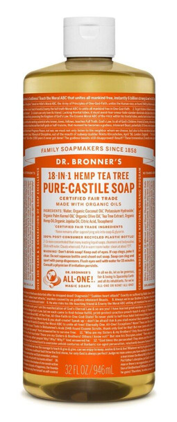 Dr. Bronner's Pure-Castile Liquid Soap - Tea Tree 32 fl oz