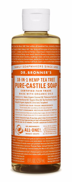 Dr. Bronner's Pure-Castile Liquid Soap - Tea Tree 8 fl oz