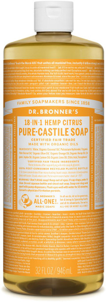 Dr. Bronner's Pure-Castile Liquid Soap - Citrus 32 fl oz