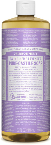 Dr. Bronner's Pure-Castile Liquid Soap - Lavender 32 fl oz
