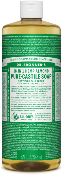 Dr. Bronner's Pure-Castile Liquid Soap - Almond 32 fl oz