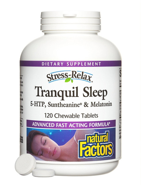 Natural Factors Stress-Relax Tranquil Sleep Chewable 120 Tabs