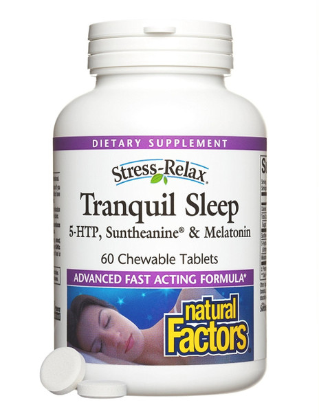 Natural Factors Stress-Relax Tranquil Sleep Chewable 60 Tabs