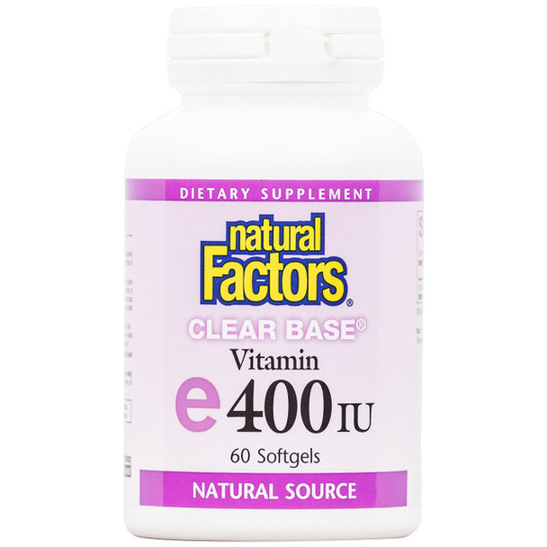 Natural Factors Vitamin E Clear Base 400 IU 60 SG