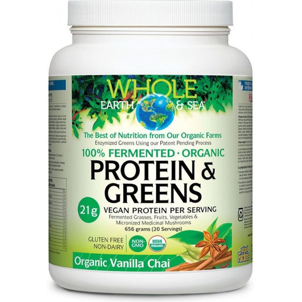 Whole Earth & Sea Fermented Protein & Greens Vanilla - 23.1 oz