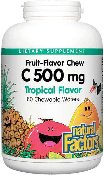 Natural Factors Chewable Vitamin C Jungle Juice - 90 wafers