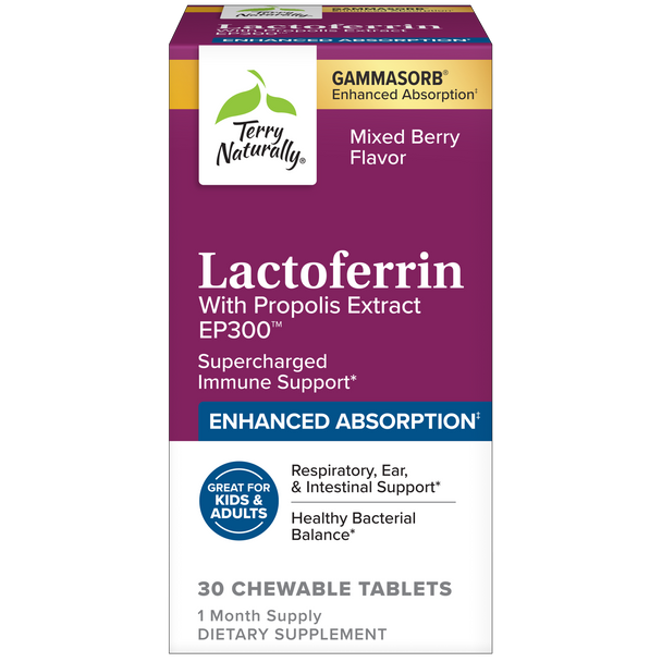 Terry Naturally Lactoferrin with Propolis 30 chewable tabs