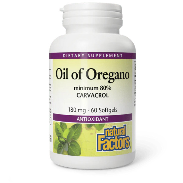 Natural Factors Oil of Oregano 180 mg 60 sg