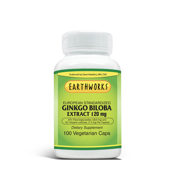 Ginkgo Biloba Ext 120 mg 100 Caps by Dave Hawkins' EarthWorks