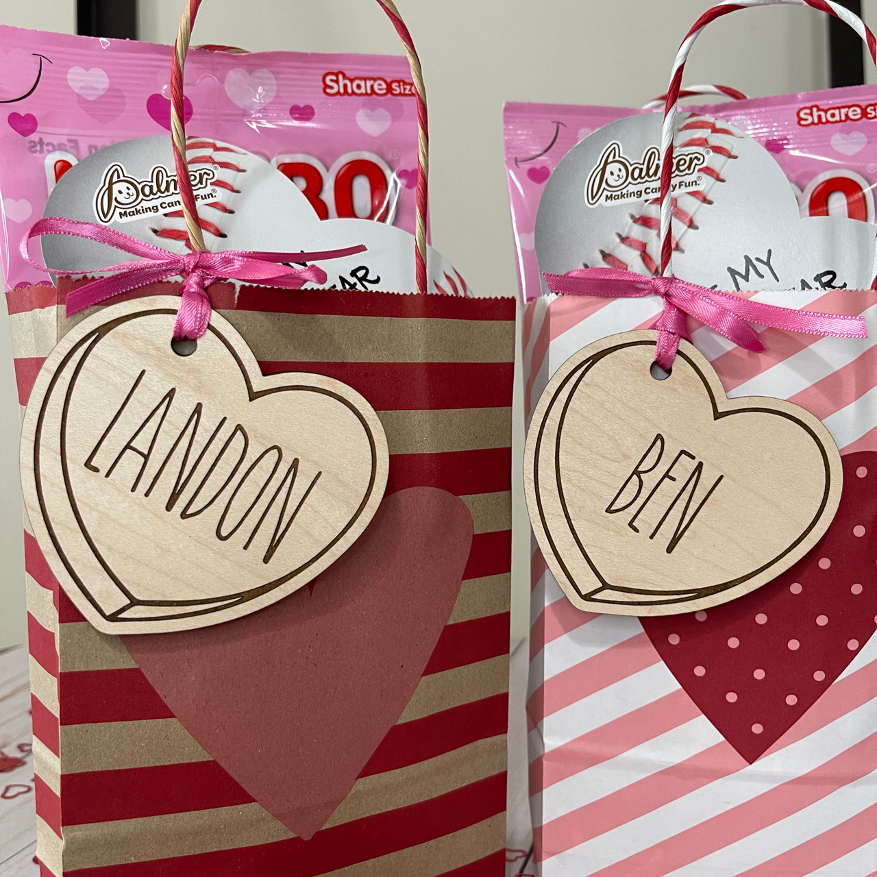 Conversation Heart Gift Bag Tags
