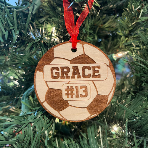 Personalized Soccer Ornament