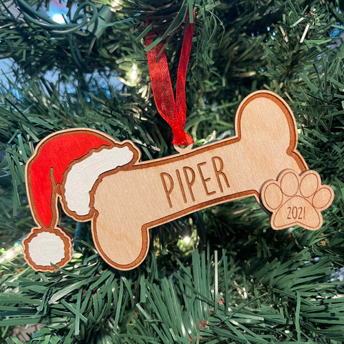 Personalized Dog Bone Ornament