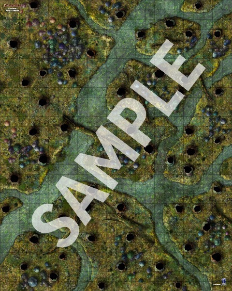 Pathfinder Flip-Mat: Fungal Forest – Mapa Doble De 60x76 Cm Para Juegos De Rol, Superficie Para Rotulador Seco