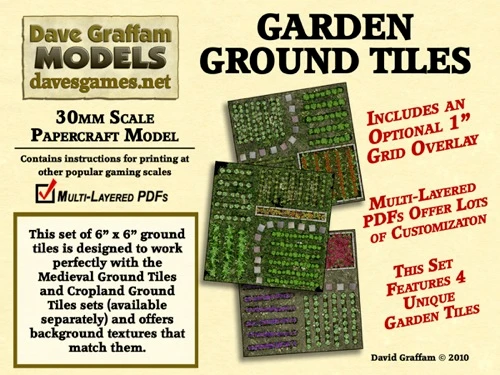 Tile Model Paper Garden Ground Tiles 30mm Paper Models PDF
