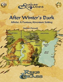 Castles and Crusades official PDF maps for the Aihrde World Setting, 5 full-color renderings by Peter Bradley, suitable for customizable adventure settings, perfect for Castle Keepers and Players, includes campaign, area, and world maps.