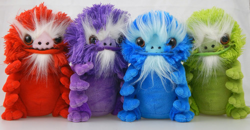 Starfinder Skittermander Gamer Pouch in red, a comfortable, plush accessory designed to hold gaming dice and small tokens with a zippered pouch and carabiner attachment for on-the-go storage of official Skittermander gear and supplies for Starfinder adventures.