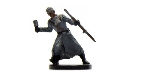 An image of a World War One era Russian human soldier in uniform and gas mask preparing to throw a handled grenade. "Fire in the hole!" (Front View)